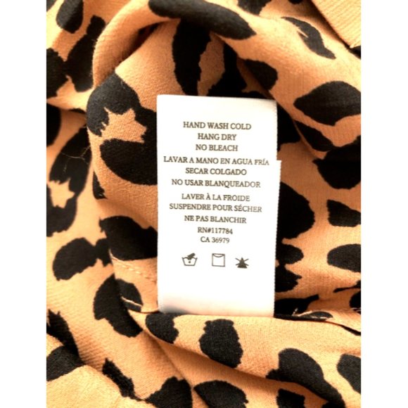 Rails Kathryn Blouse Brown Black Leopard Animal Print Medium - Picture 9 of 9